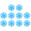 10Pcs 6 Blade RC Boat Propeller 50mm CW Blue Model  Propeller Set, Stable Thrust 2mm Fit 1