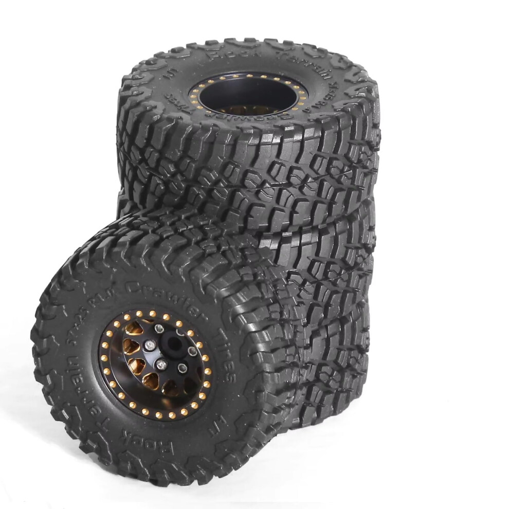 Rc Crawler Tires And Wheels For Scx24 Trx4m Defender, 1 Inch Offroad Upgrade With Enhanced Climbing Traction 9073542875574