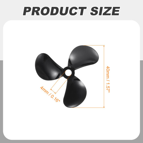 40mm 3Blade RC Boat Propeller CW Rotation 4mm Shaft Precise Fit Model  Replacement 1