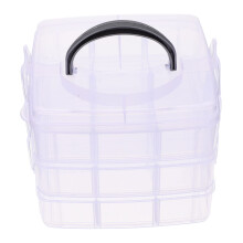 Washi Tape Storage Box with Transparent Cube Design, Stackable Clear Organizer for Crafts and Toys