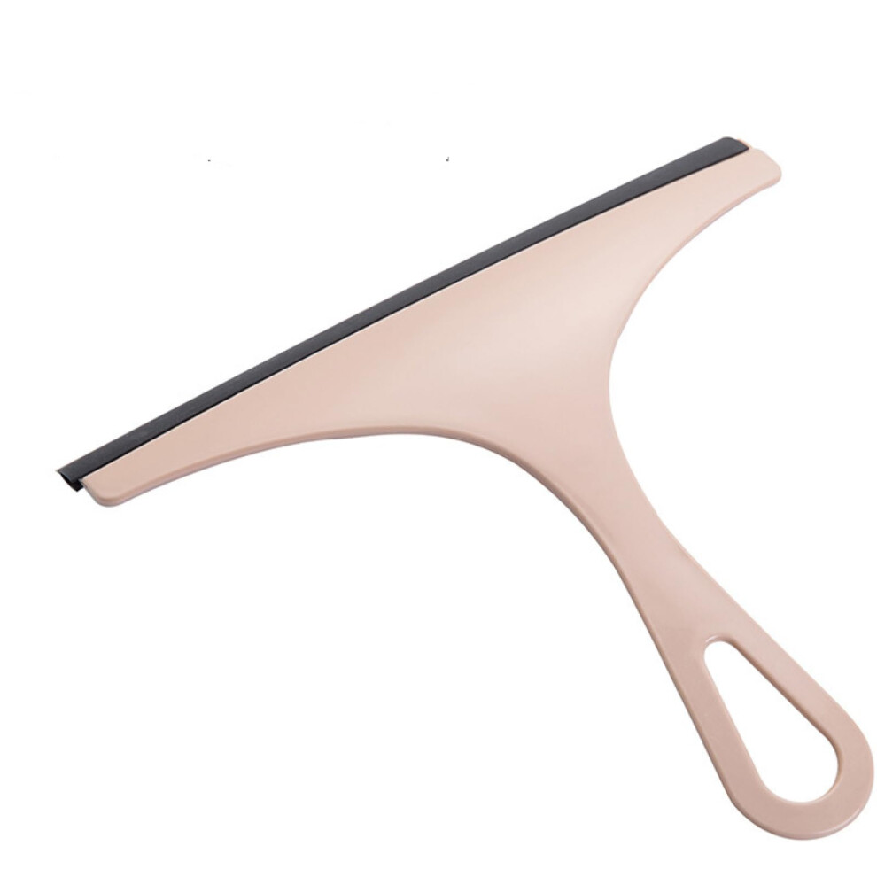 Window Squeegee With Doublesided Glass Scraper, Streak Cleaning, Ergonomic Curved Handle, Pink 9771547730231