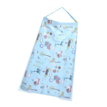 Lightweight Breathable Nursing Cover Blue Soft Full Coverage Breastfeeding Apron for Outdoor Use