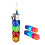 Transparent Butane Torch Lighter with LED Flashing Dice, Windproof Refillable Design and Adjustable Flame 1