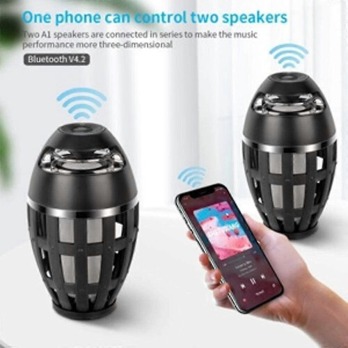 Ηχείο LED με φλόγα, εξωτερικά ηχεία Bluetooth, επιτραπέζια λάμπα με φλόγα μουσικής 2