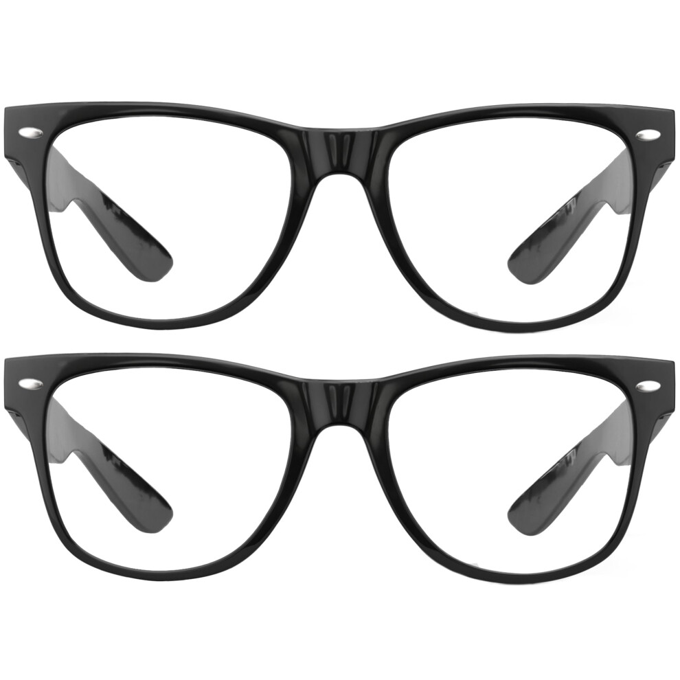 Black Strong Reading Glasses 4.5X Power Readers For Close Work, Two Pack Magnification Clarity
