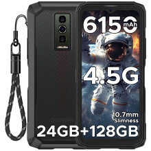 DOOGEE Blade 10 Energy Red Rugged Smartphone - 10.7mm Ultra-Thin Rugged Phone, 6150mAh Battery Android 15 Phone with 24GB RAM+128GB ROM, 6.56inch 90Hz