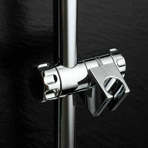 Grohe shower support, replacement lifting rod, chrome-plated ABS bracket, adjustable, for pull-out shower head, bathroom accessories, 25 mm 2