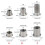 Chainring Bolts, 5Pcs Durable Lightweight Single Double Triple Chainring Bolts 3