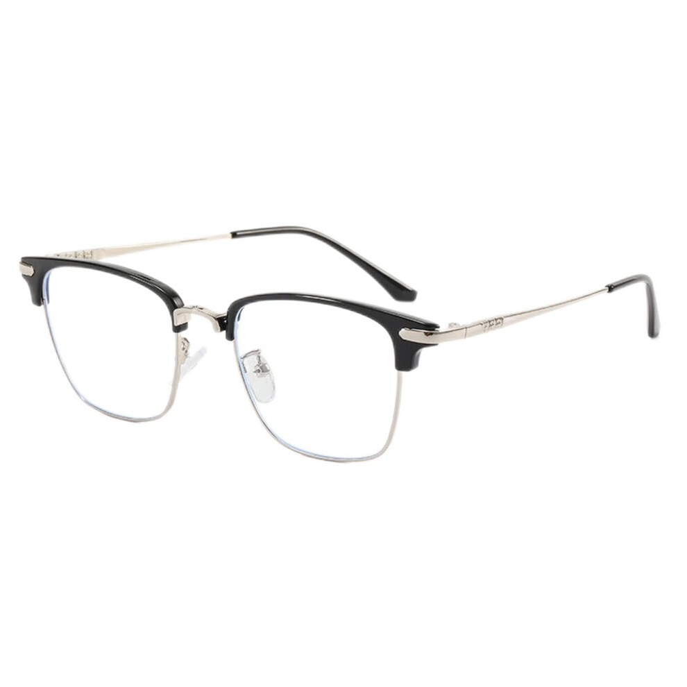 Black/Silver Myopia Glasses 2.50 Diopters Frame Unisex Nearsighted Spectacles For Distance Vision