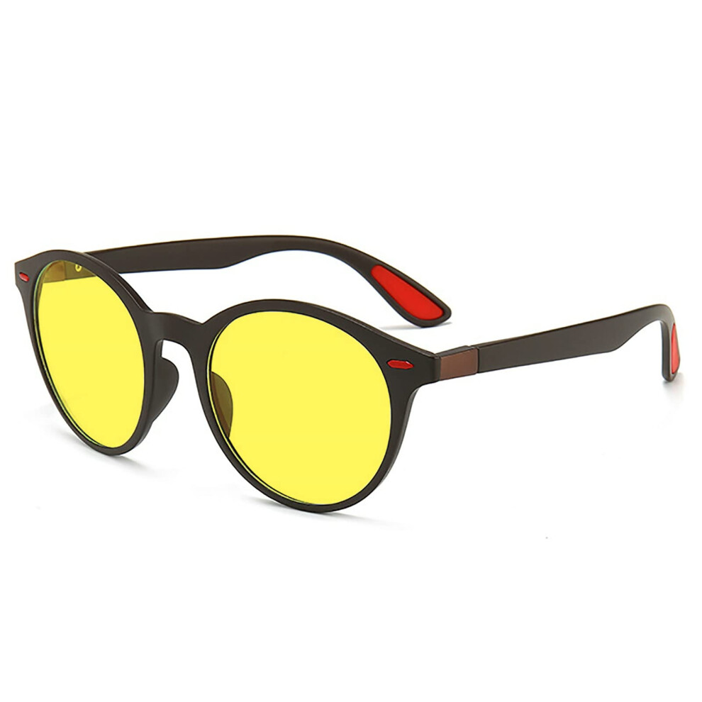 Vintage Polarized Night Vision Reading Glasses 2.25x Clear Magnification Yellow Lens for Men and Women