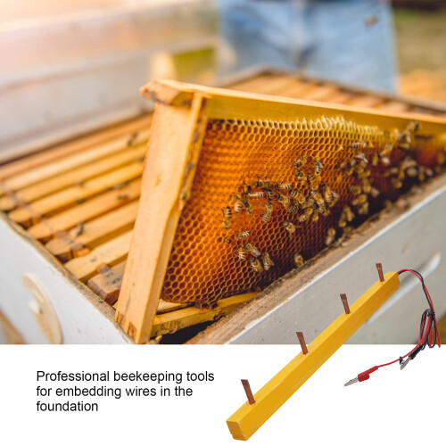 Electric Wire Embedder for Beekeeping,  Strength Bee Frame Tool for Consistent Wire Seating 20.1x2.9x0.9in 1