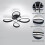 Modern Flower Ceiling Lights Black Chandeliers,3000/4500/6500K 4