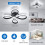 Modern Flower Ceiling Lights Black Chandeliers,3000/4500/6500K 2