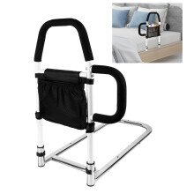 Bed Rails for Elderly Adults with Dual Height Handles, NonSlip Grip and Detachable Storage Pocket