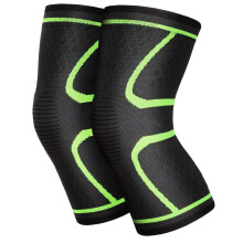 Elastic Knitted Knee Pads Pair M with Anti‑Slip Silicone Grip for Sports, Work and Gardening