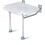 Foldable Wall Mounted Shower Seat with Adjustable Legs for Elderly and Disabled, Space Saving NonSlip Design 1