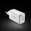 Carregador rápido SiGN GaN USB-C/USB-A 65W com cabo USB-C extensível - Branco 1