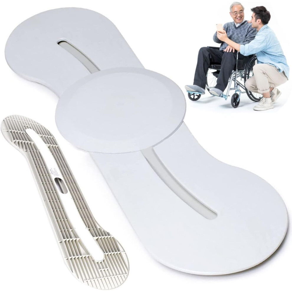 Transfer Board for Wheelchair Users with 360 Rotating Disc, NonâSlip Surface, 400 lbs Capacity