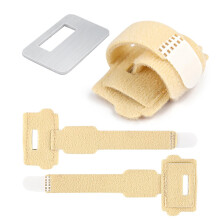 Adjustable Toe Straightener and Bunion Corrector with Breathable Fabric, Reusable Aluminum Support for Curled Toes