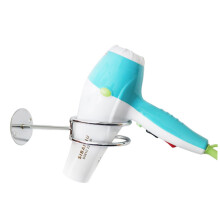 Wall Mounted Hair Dryer Holder with Shelf, Space Saving Rack Organizer for Clean and Tidy Bathroom