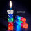 Transparent Butane Torch Lighter with LED Flashing Dice, Windproof Refillable Design and Adjustable Flame 3