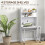 Homcom HOMCOM Writing Desk with Foldable Desktop for Bedroom, Home Office, White 4