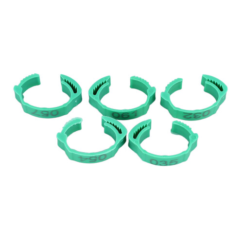 100Pcs Model Numbered Green Poultry Leg Bands 2