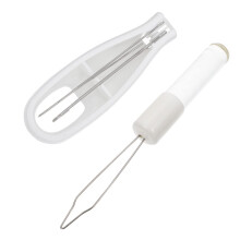 2pcs Button Hook and Zipper Pull Dressing Aid Tool with Ergonomic Acrylic Grip for Seniors