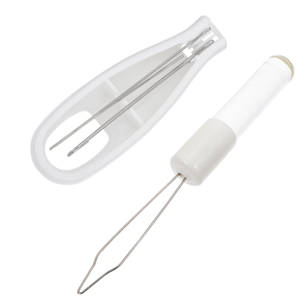 2pcs Button Hook and Zipper Pull Dressing Aid Tool with Ergonomic Acrylic Grip for Seniors