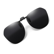 Polarisierte Clip-on-Sonnenbrille mit Etui Black