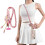Pink Crossbody Phone Lanyard with Tether Tab, Soft Knitted Strap, Charge‑While‑Using, Anti Theft Design 1