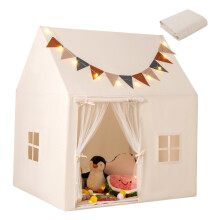 Speelhuis voor binnen met antislipmat, beige