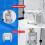 Foldable Wall Mounted Shower Seat with Adjustable Legs for Elderly and Disabled, Space Saving NonSlip Design 5