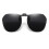Polarisierte Clip-on-Sonnenbrille mit Etui Black 2
