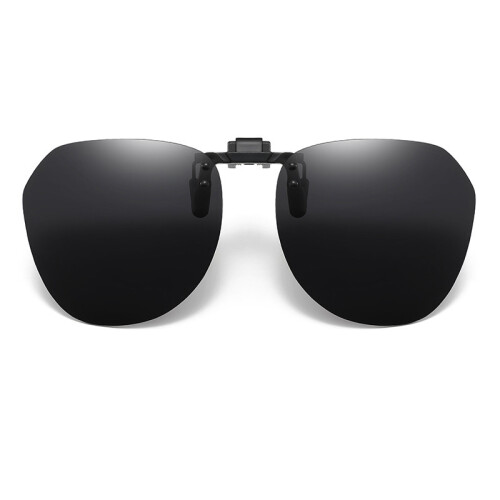 Polarisierte Clip-on-Sonnenbrille mit Etui Black 1
