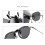 Polarisierte Clip-on-Sonnenbrille mit Etui Black 3