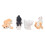 4Pcs Cat Figurines 1:12 Resin Miniatures 16
