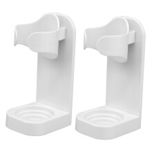2pcs Electric Toothbrush Holder Wall Mounted No Drilling Adhesive Bathroom Organizer ABS