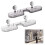 Suction Cup Shower Shelf No Drill Movable Wall Mounted Bathroom Organizer White and Grey Space Saving Design 1