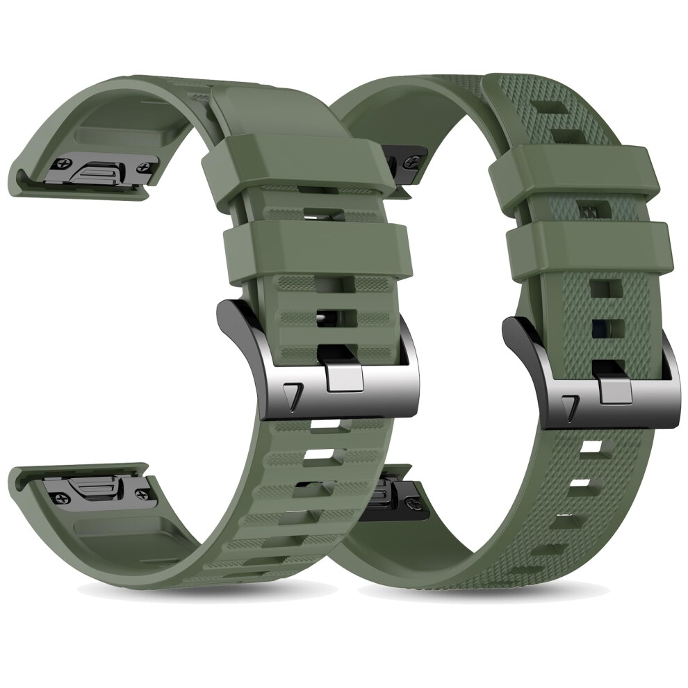 22Mm Watch Band Quickfit Silicone Strap For Garmin Fenix 8 7 6 5 Forerunner 965 945 Tactix 8 Durable Fit 9771547732587
