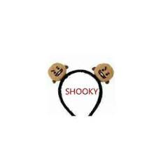 (1pc SHOOKY) Simpatico cerchietto per capelli in peluche 3D dei BTS, regalo perfetto per bambini.