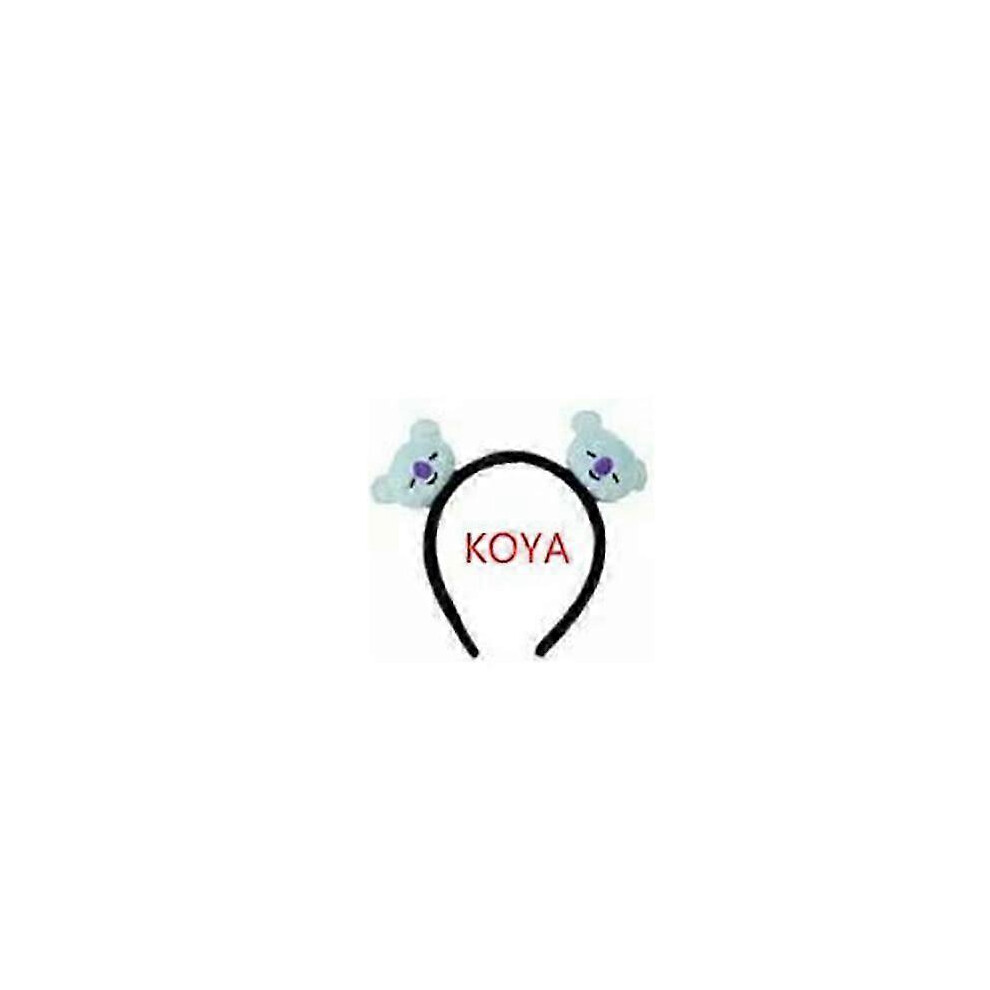 (1pc KOYA) Cute 3D BTS Plush Headband Hair Hoop Gift for Kids