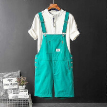 (mint green, XXL) Pantalones cortos de trabajo informales y holgados estilo retro para hombre, ideales para el verano.