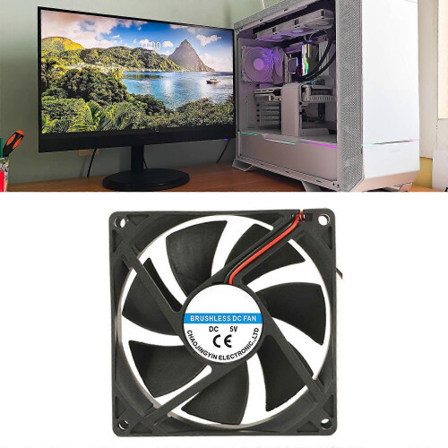 (5V) Quiet 9225 PC Fan ABS Housing Optimized Airflow for Gaming Rigs DVRs 1