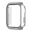 (Multicolor, Silver) Apple Watch Series 9/8/7 45mm Tempered Glass Case with Dustproof Button Cover 1