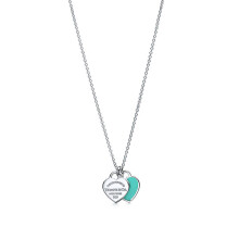 (16 inch) 2026 New Return to Series Double Heart Tag Necklace - Perfect Birthday/Christmas Gift for Your Girlfriend (with Box)
