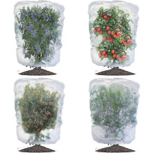 (XL 180x200cm) sacchetti a rete per insetti e uccelli da giardino con coulisse, barriera protettiva contro i parassiti per cespugli