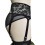 (light black, M) Sexy Vintage 6-Strap-Strumpfhalter-Dessous-Gürtel 1
