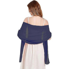 (Navy Blue) Capa/chal nupcial púrpura brillante para mujer, ideal para vacaciones en la playa y para uso diario.