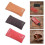 (Coffee color) Soft Leather Eyeglass Cases with Fleece Lining & Stitching 2